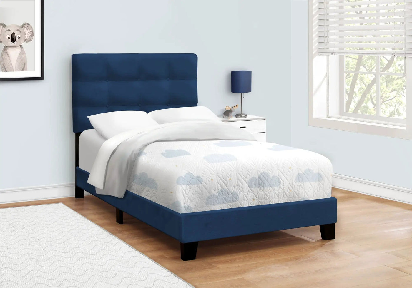 Bed, Upholstered, Frame Only, Transitional by Unique Piece Furniture