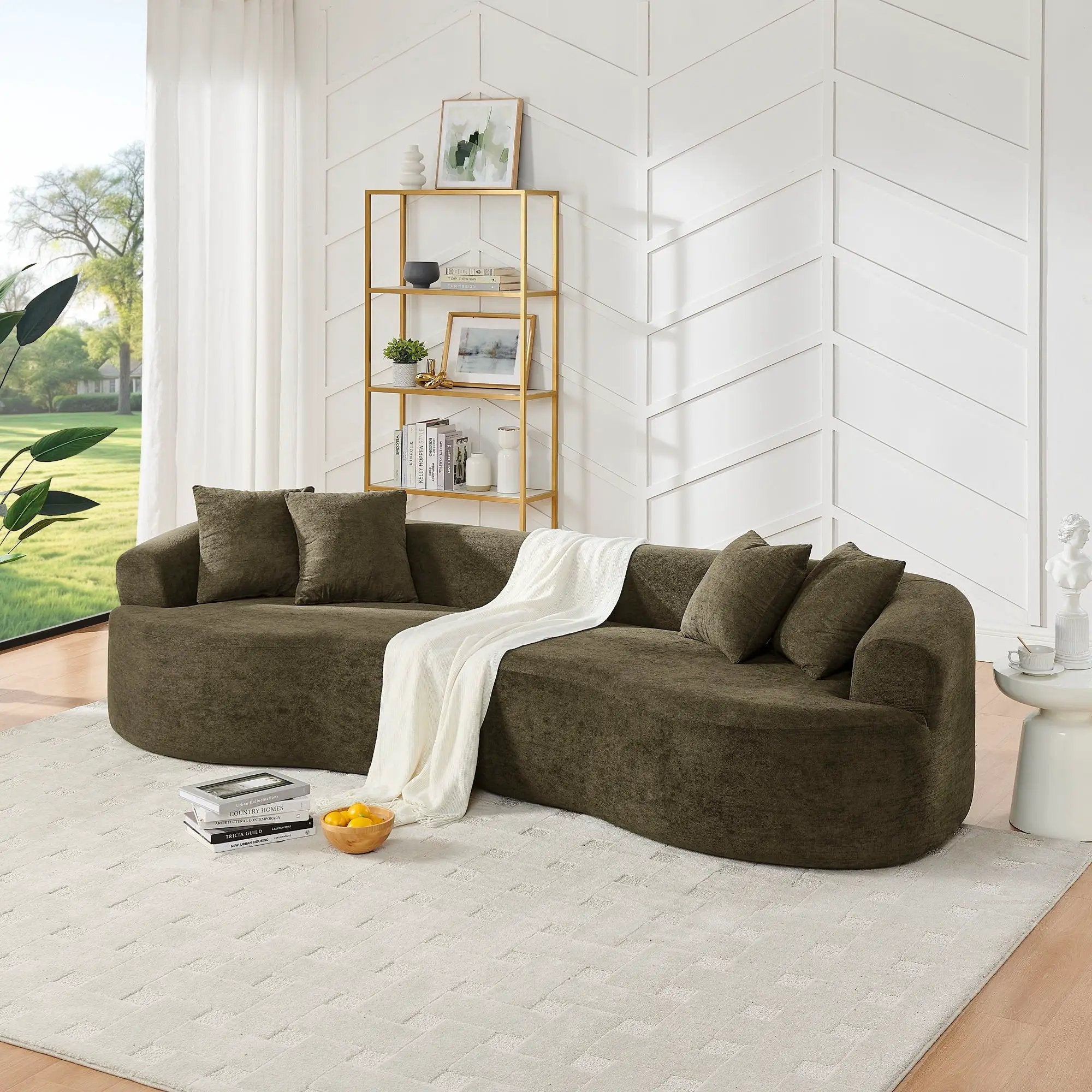 4 Seater Curved Cloud Sectional Sofa by Unique Piece Furniture