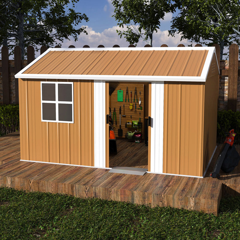 12x8 FT Heavy-Duty Metal Storage Shed by HouseOfZazla