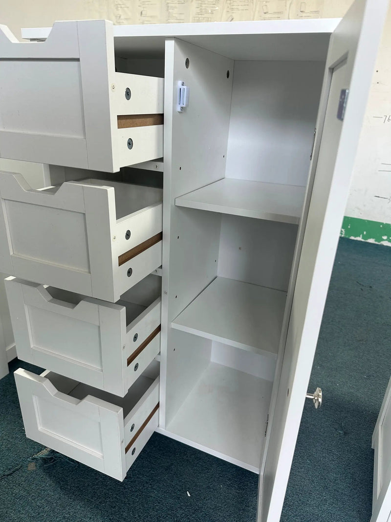 Bathroom Storage Cabinet with 4 Drawers and 1 Door by HouseOfZazla