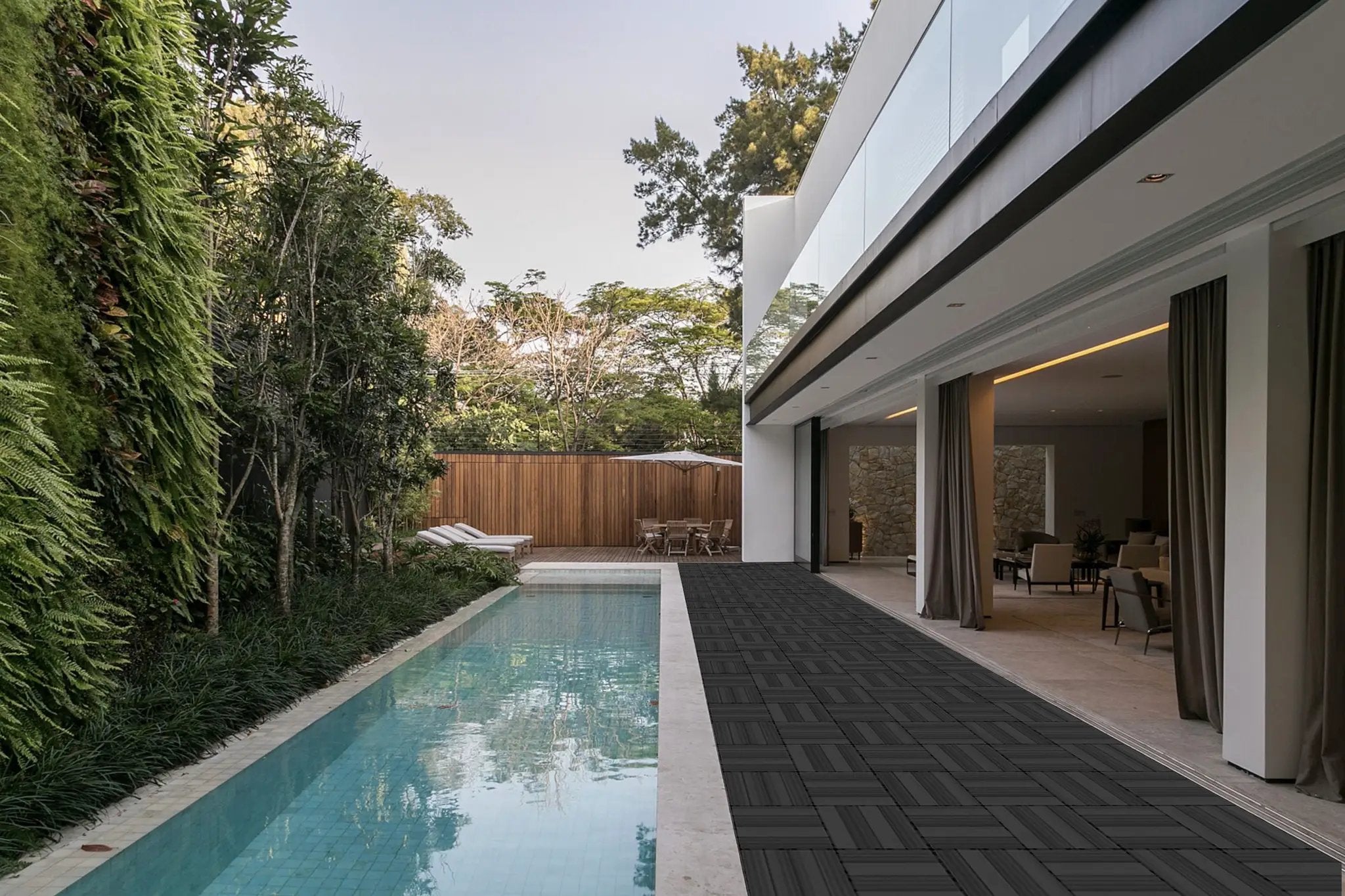 Tiles 9PCS Waterproof Outdoor and Indoor Flooring for Patio, Balcony, Porch, Backyard, Bedroom by HouseOfZazla