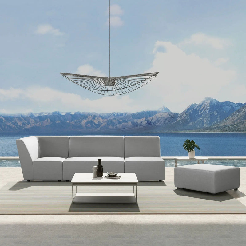 Cleo - Modular Upholstered Deep Seating Patio Corner Chair Axroma Olefin by HouseOfZazla