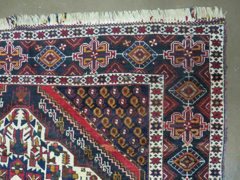 4' X 5.5' Vintage Handmade Turkish Tribal Wool Rug Medallion Nice by Jewel Rugs