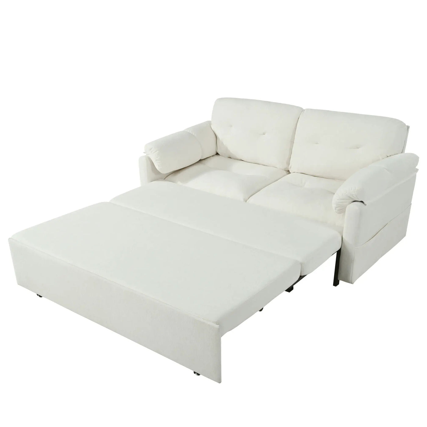Convertible Pull Out Sofa Bed Queen Size, 3 In 1 With Side Storage by HouseOfZazla