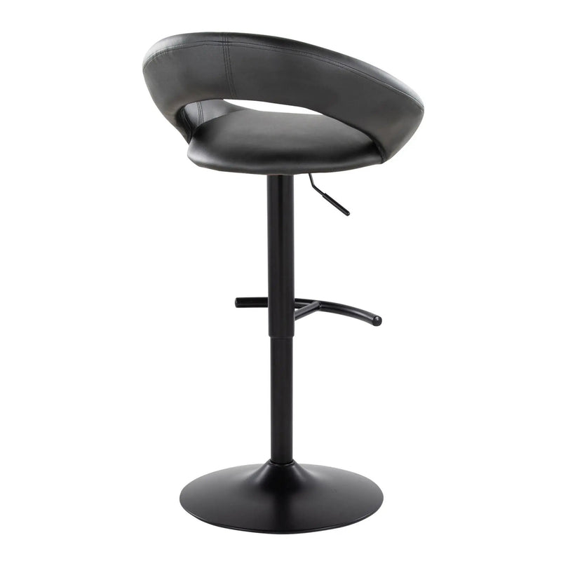 Posh - Contemporary Adjustable Barstool With Swivel & Rounded T Footrest (Set of 2) by Unique Piece Furniture