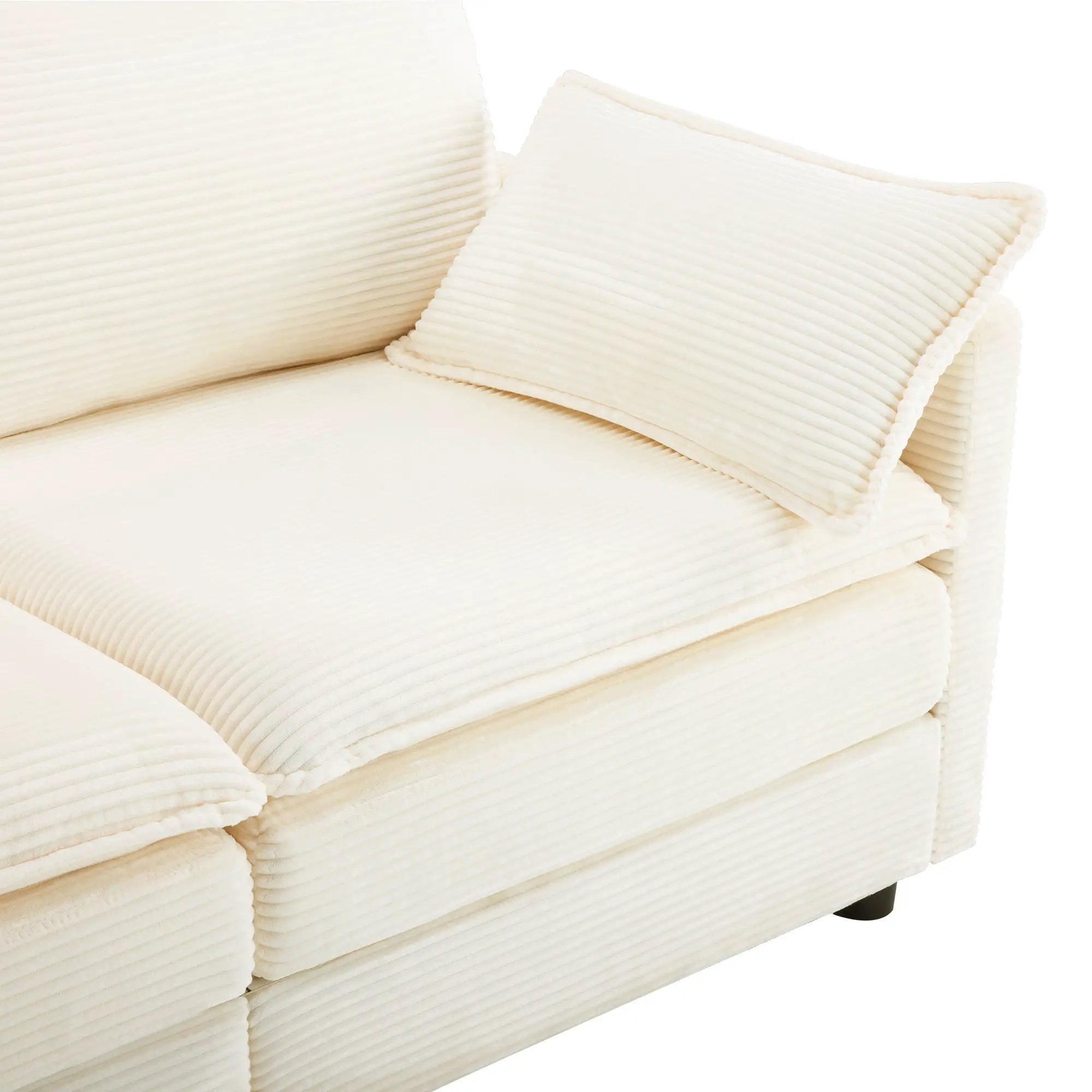 69" Plush Cloud Loveseat: Modular 2-Seater Sectional Sofa by HouseOfZazla