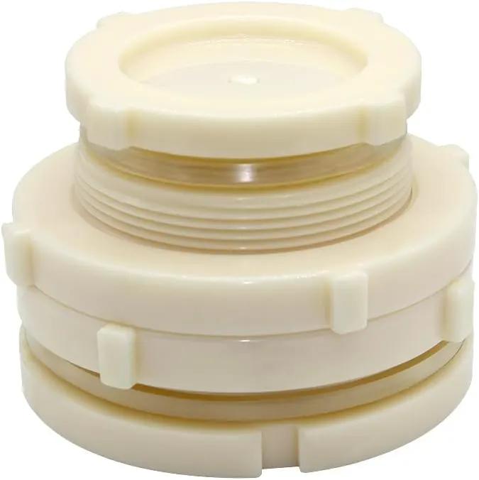 3" Female ABS Bulkhead Fitting, Plastic Water Tank Connector Adapter Fitting with Plugs for Outdoor rain Barrel Garden Hose Adapter Spigot kit Water Tank Gallon Drain Bucket(Set of 1) by GreenHaven Gardens