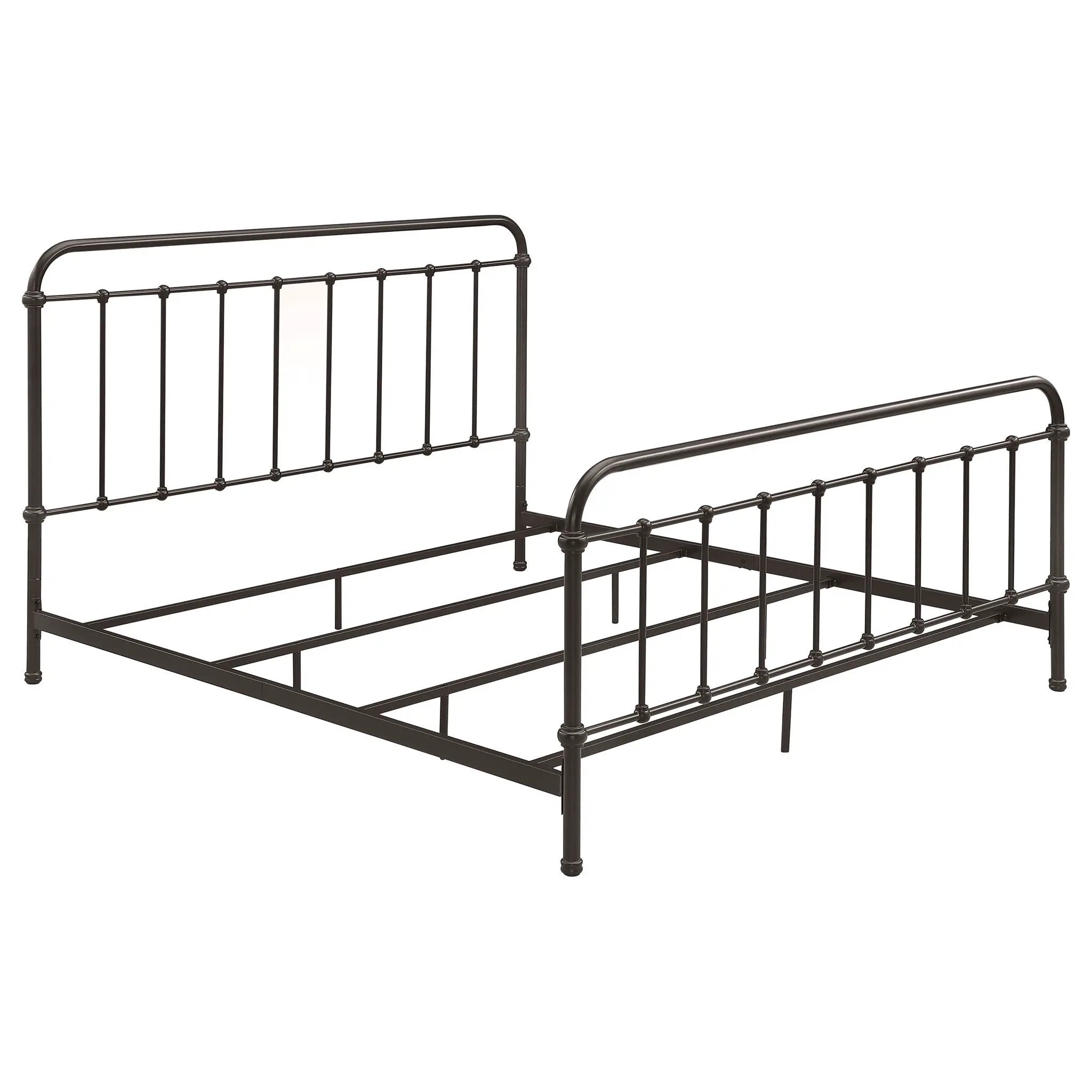 Livingston Metal Eastern King Open Frame Bed Dark Bronze by Unique Piece Furniture