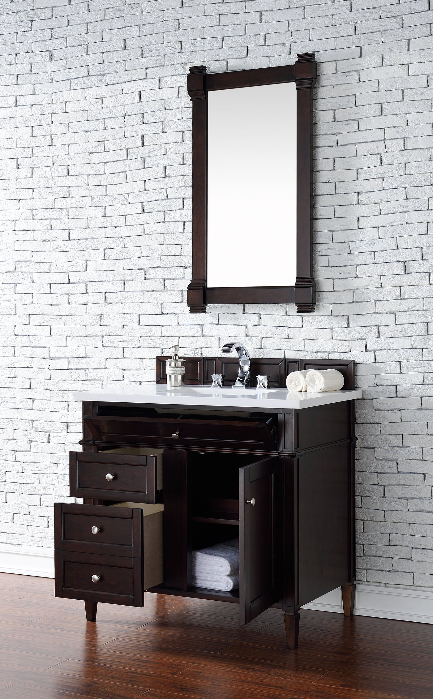James Martin Brittany 36" Single Bathroom Vanity, Burnished Mahogany, view 24