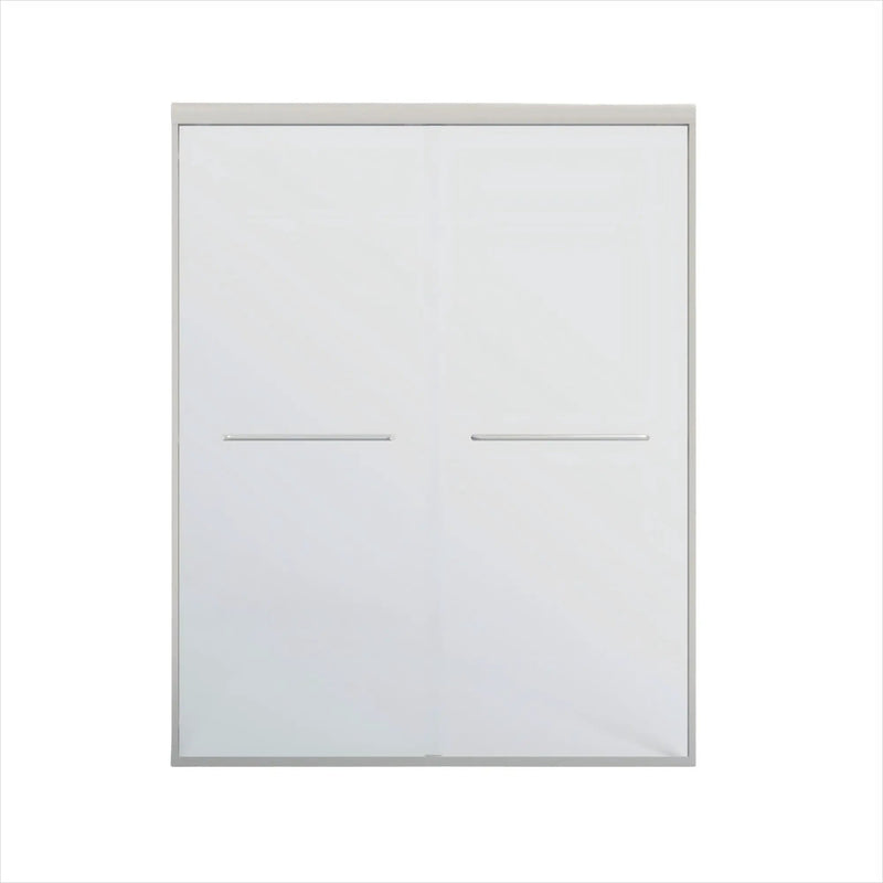 Double Sliding Shower Door, Semi-Frameless Bypass Bathroom Sliding Door With 1/4" (6 Mm) Tempered Glass For Walk-In Shower by HouseOfZazla