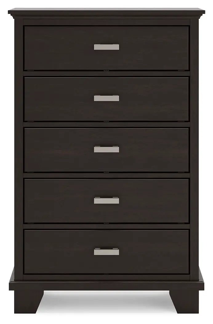 Covetown - Five Drawer Chest - Dark Brown by Unique Piece Furniture