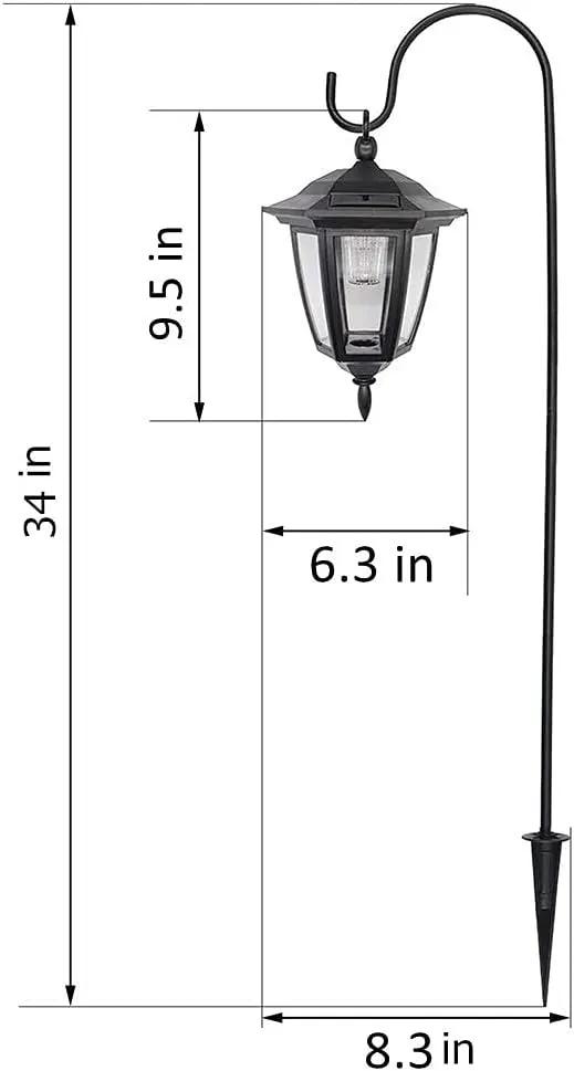 MAGGIFT 34 Inch Hanging Solar Lights Outdoor Waterproof Solar Garden Lights with 2 Shepherd Hooks Landscape Lighting for Lawn Patio Yard Pathway Driveway,2 Pack by GreenHaven Gardens