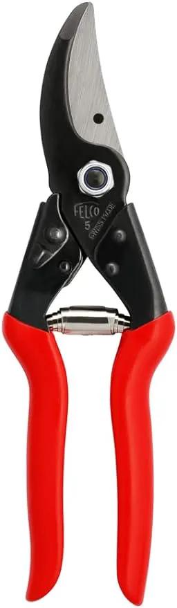 Felco F5 Pruning Shears – 8.9" Swiss-Made Garden Clippers with Revolving Handle | Hand Pruners for Gardening | Garden Tool Cutter with Precision Bypass Blade, Forged Aluminum Body, Replaceable Parts by GreenHaven Gardens