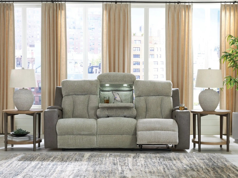 WhipLash - Power Reclining Sofa With Adj Headrest - Sisal by Unique Piece Furniture