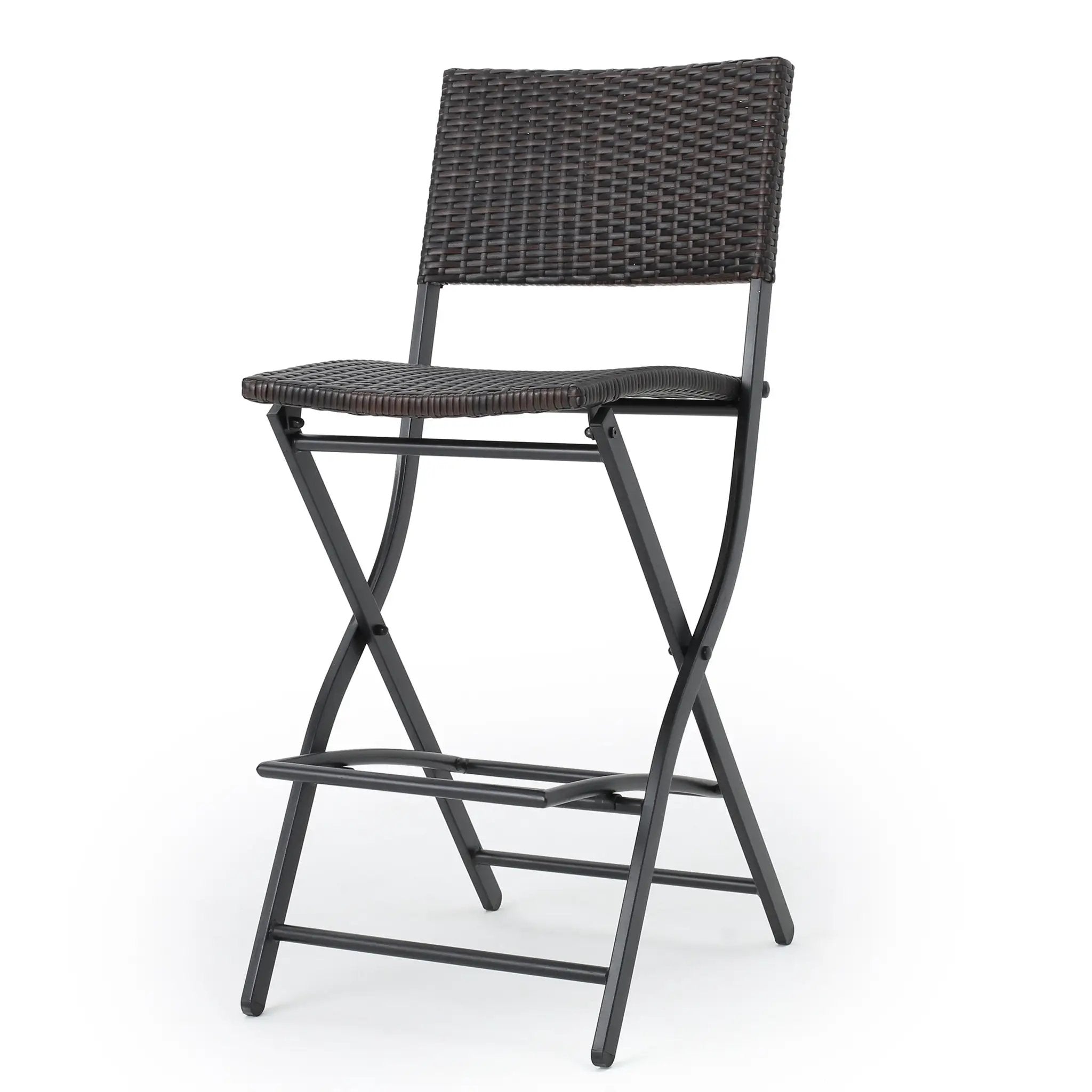 Outdoor Wicker Barstools Faux Rattan Patio Bar Stools - Set of 2 by HouseOfZazla