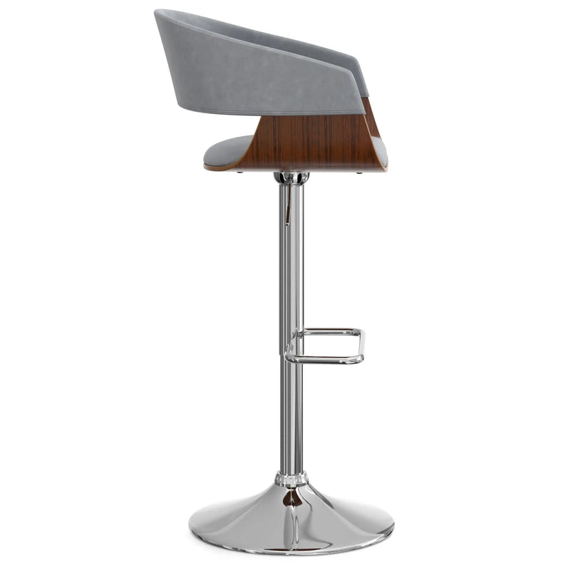 Lowell - Adjustable Swivel Bar Stool - Stone Gray by HouseOfZazla