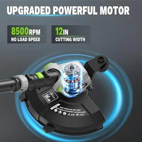 21V Cordless String Trimmer, 12" Weed Eater and Weed Wacker with Auto-Feed, Battery & Charger Included, Lightweight Adjustable Handle for Lawn Edging (AD-ST-001) by GreenHaven Gardens