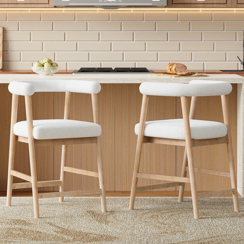 25" Seat Height Bar Stools with Back, Set of 2 by HouseOfZazla
