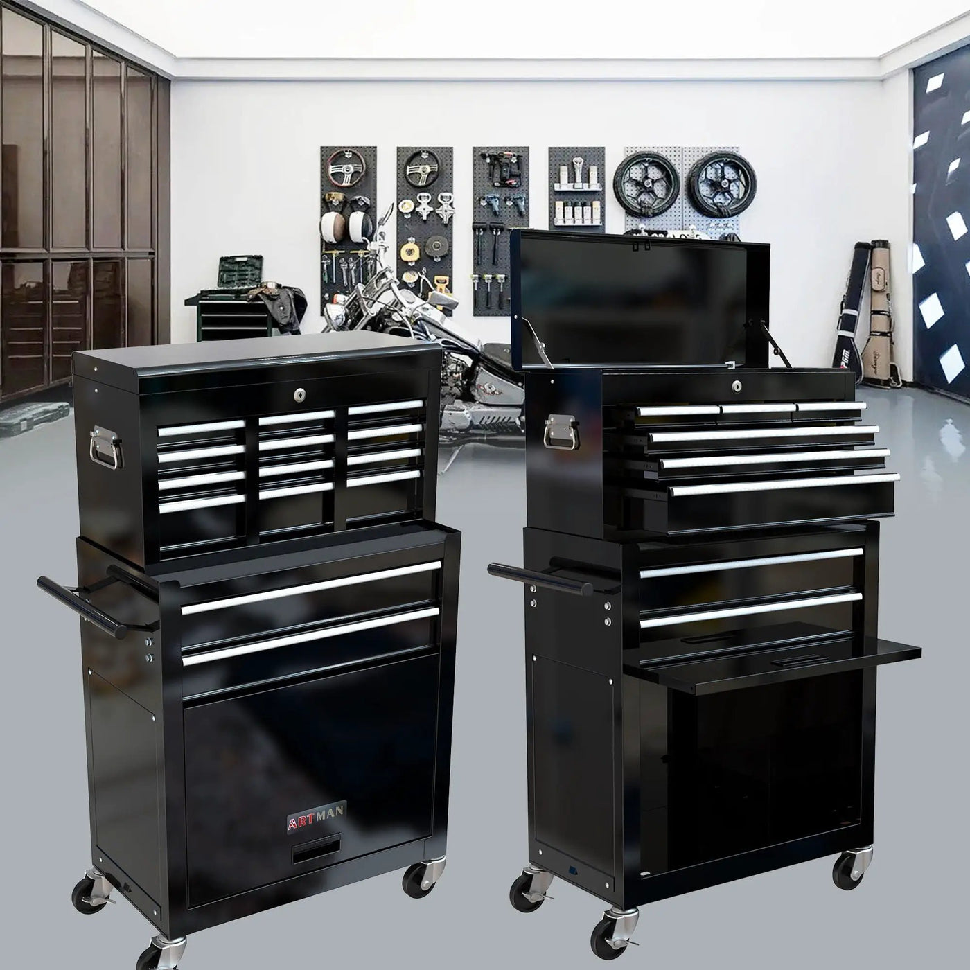 High Capacity Rolling Tool Chest With Wheels And Drawers, Storage Cabinet by HouseOfZazla