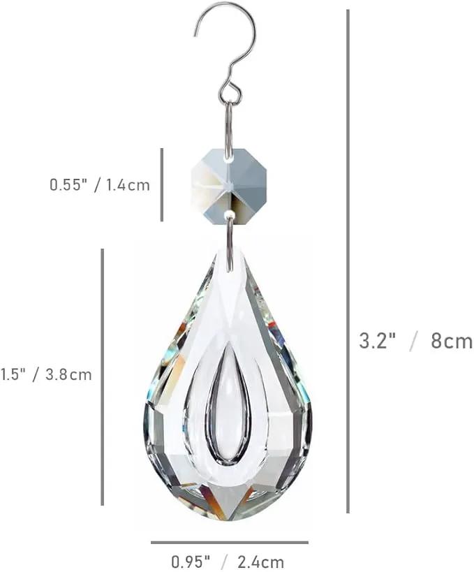 12pcs Crystal Suncatchers, Hanging Crystals Chandelier Prisms for Windows, Rainbow Maker Home Decoration by GreenHaven Gardens
