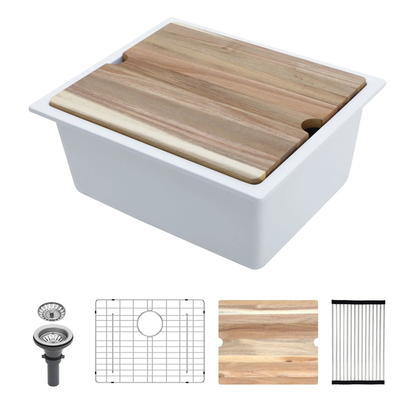 Quartz Composite Kitchen Sink With Workstation, Undermount by HouseOfZazla