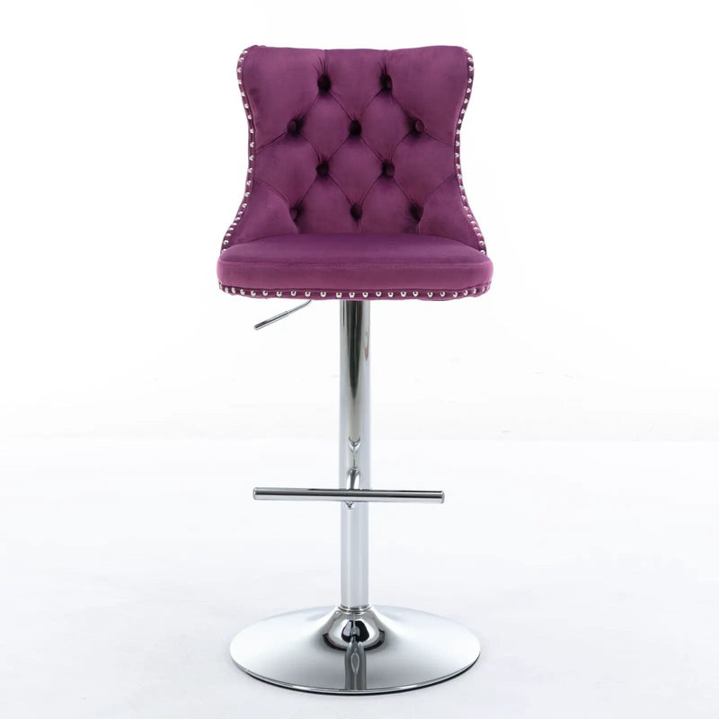 Swivel Adjustable Height Barstools Set of 2 by HouseOfZazla