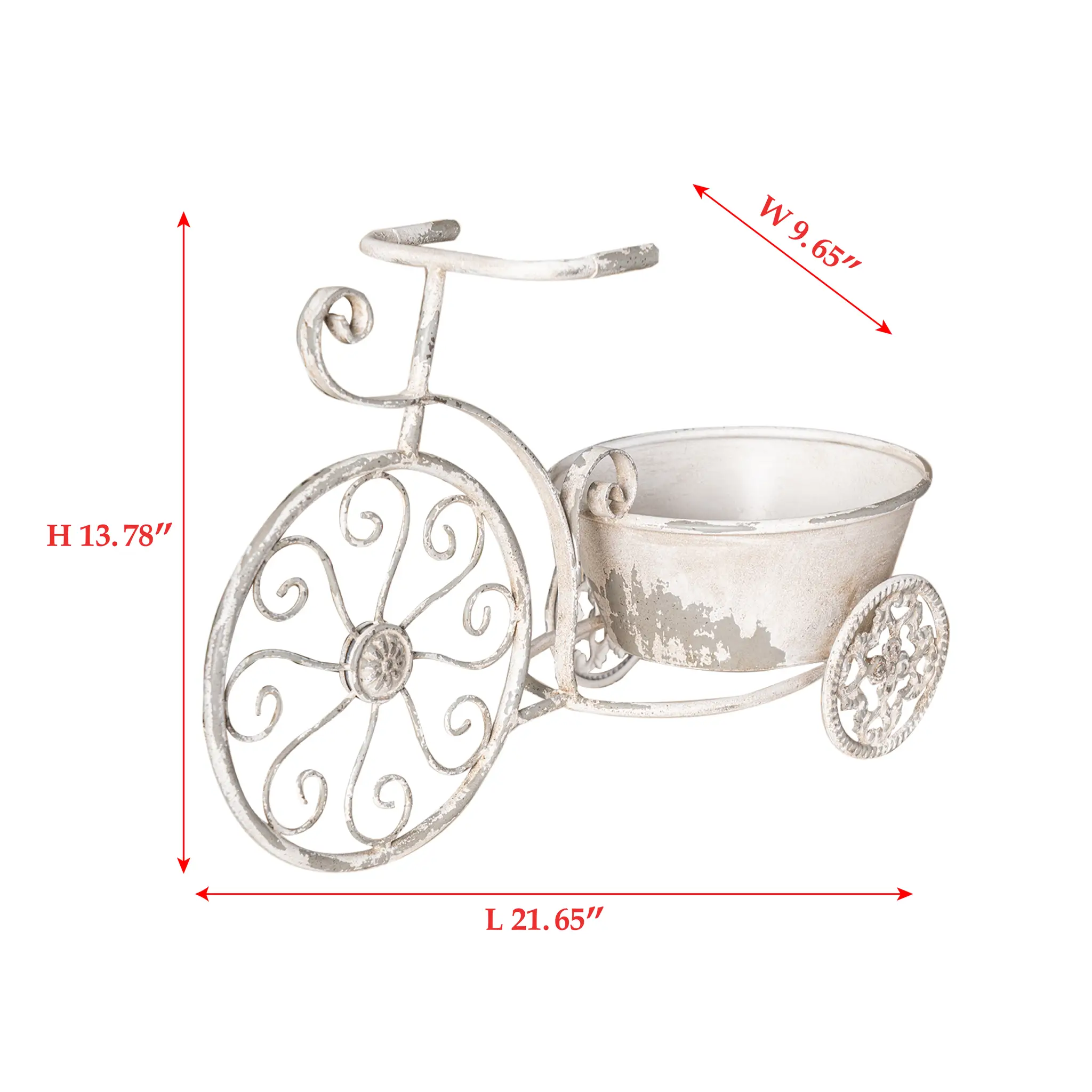 Rustic Bicycle Metal Wire Wall Planter Basket by HouseOfZazla
