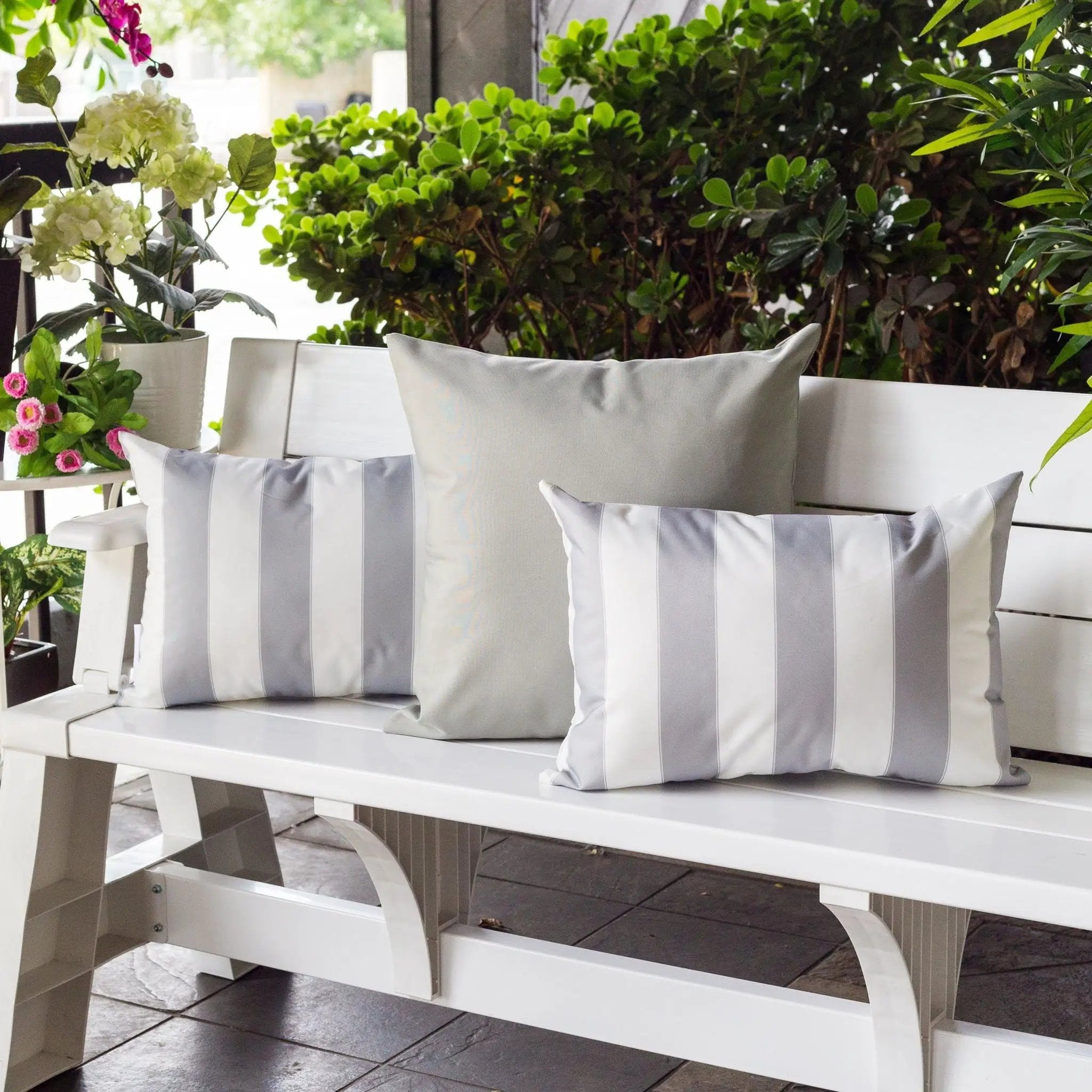 Horizon Stripe Pillow Outdoor & Indoor by Unique Piece Furniture