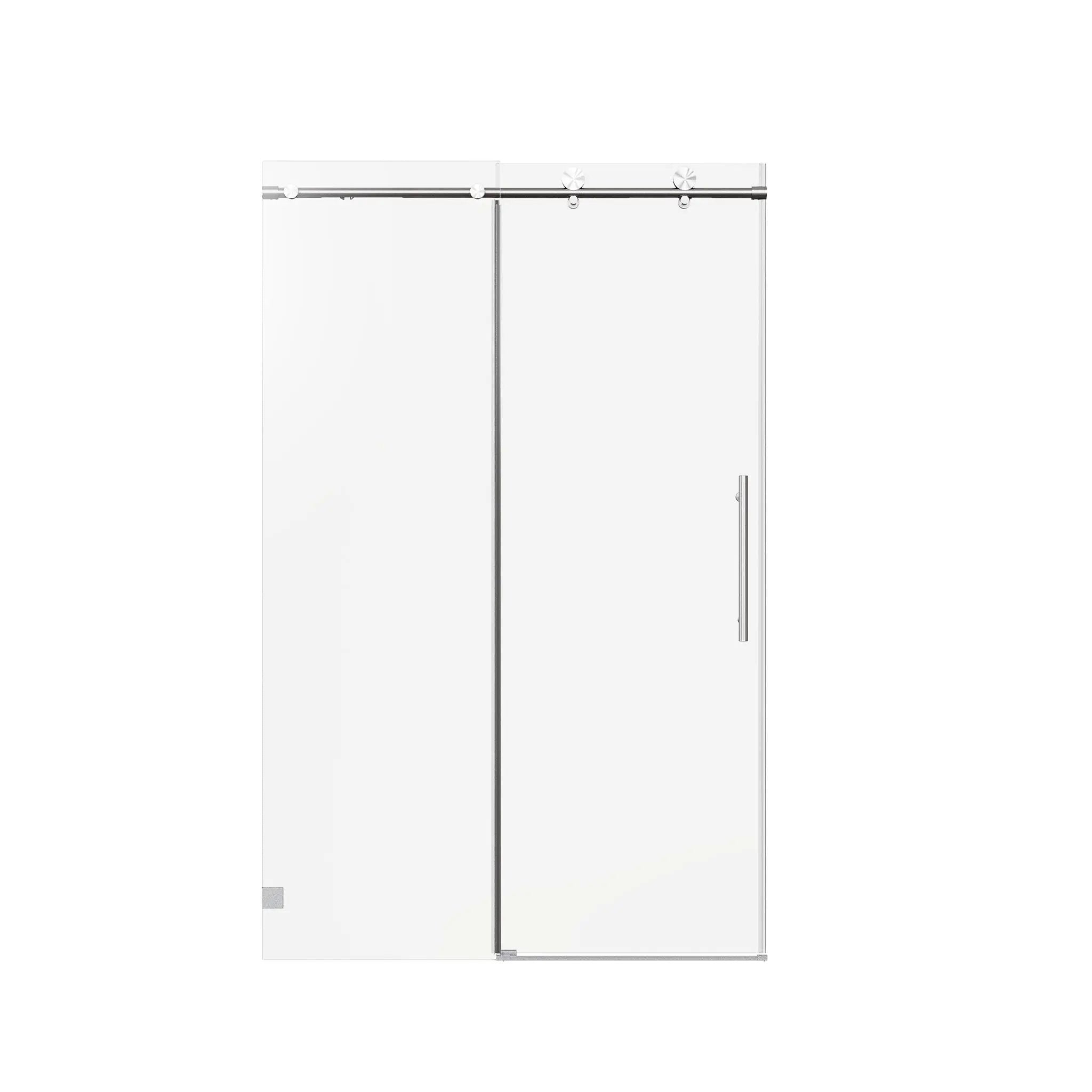 Frameless Single Sliding Soft Close Shower Doors, 5/16" Sgcc Tempered Glass by HouseOfZazla