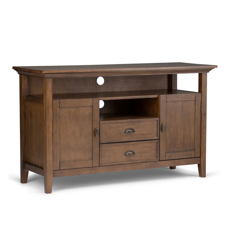 Redmond - Tall TV Media Stand - Rustic Natural Aged Brown by Unique Piece Furniture