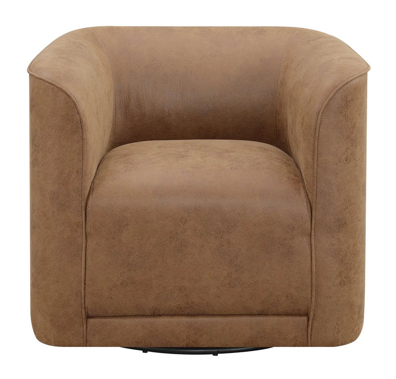 Brown Swivel Accent Chair by HouseOfZazla