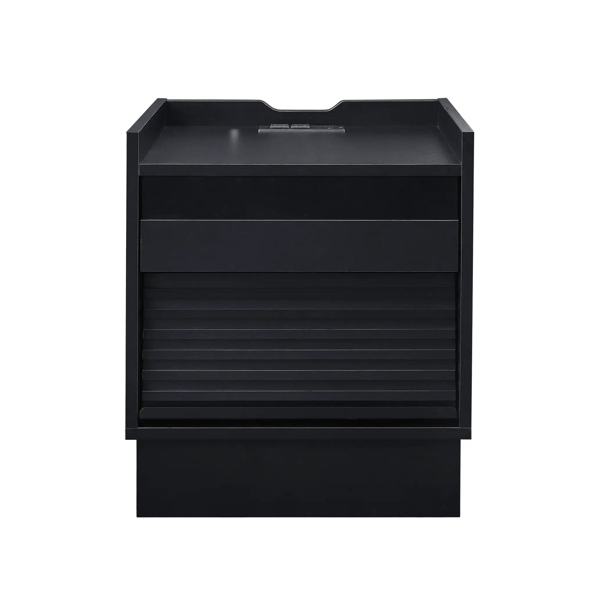 Mid Century Modern Nightstand with Charging Station and LED Lights by HouseOfZazla