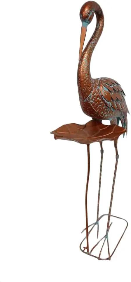 Crane Statue Metal Crane Sculpture Garden Decoration Metal Yard Art for Patio Lawn Backyard Outdoor Decoration by GreenHaven Gardens