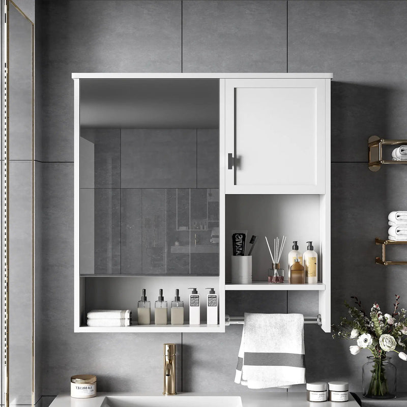 Modern Wall Mounted Bathroom Medicine Cabinet, Bathroom Wall Storage Cabinet With Mirror by HouseOfZazla