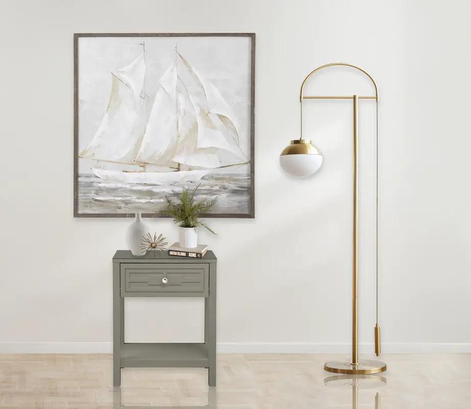 Dylan - Wooden End Side Table Nightstand With Glass Top And Drawer by Unique Piece Furniture