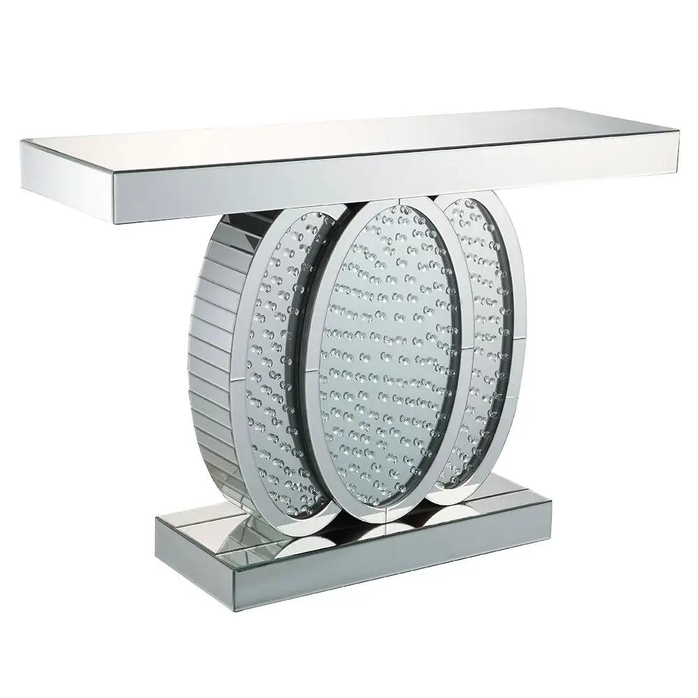 Nysa - 47"L Console Table - Mirrored & Faux Crystals by Unique Piece Furniture