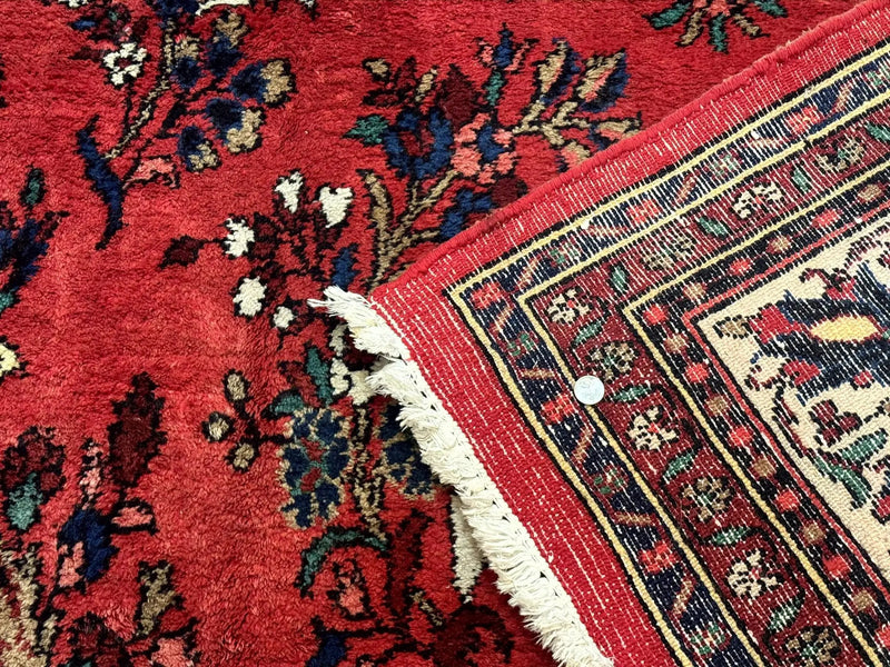 Palace Size Persian Rug 11x18, Red, Bibikabad Rug, Handmade Large Wool Carpet, Persian Hamadan Rug, Dargazin Rug by Jewel Rugs