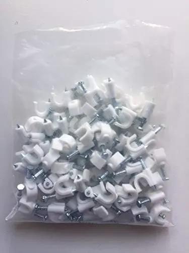 '-White 1/4" Drip Irrigation Tubing Mounting Clips, 25-Pack by GreenHaven Gardens