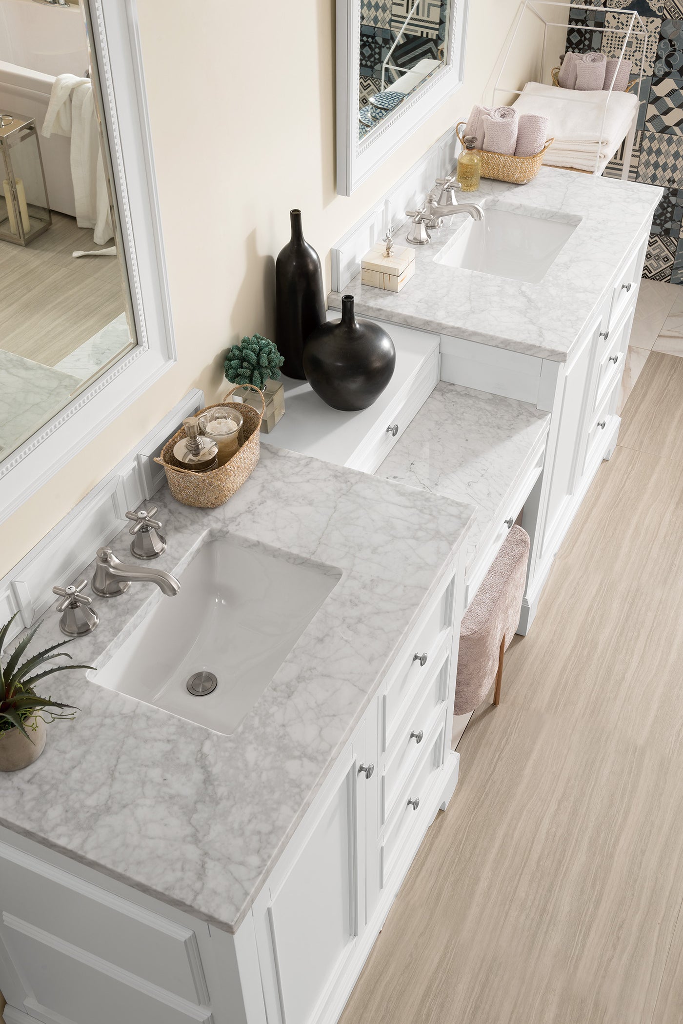 James Martin De Soto 94" Double Bathroom Vanity, Bright White, view 11