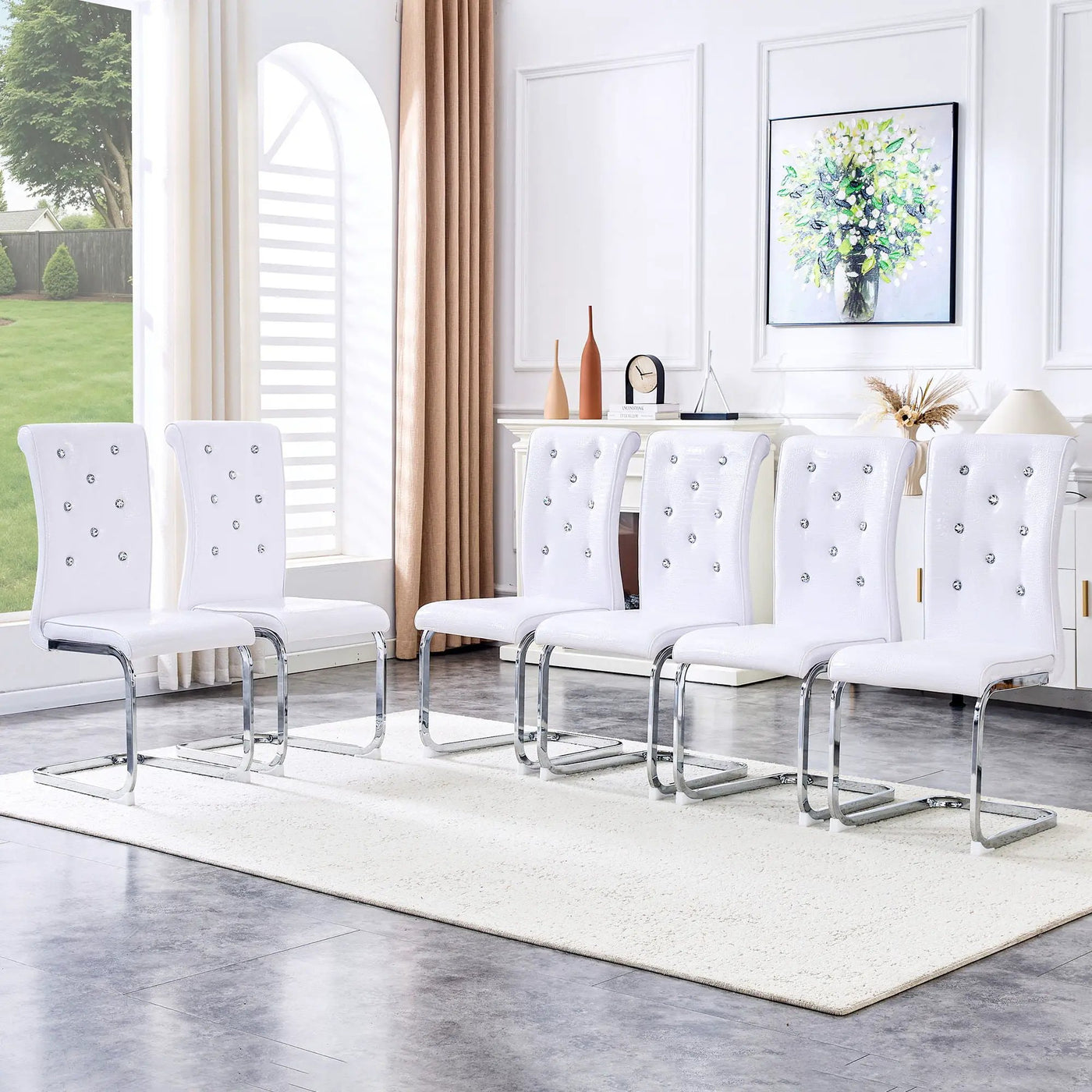 Elegant Design Upholstered Dining Chairs by Unique Piece Furniture