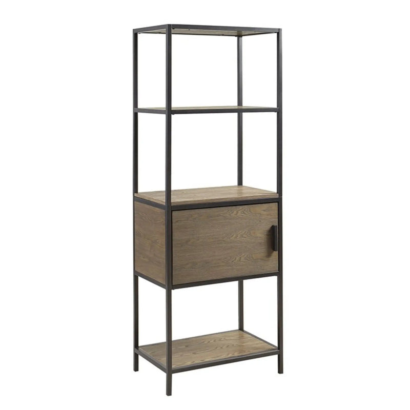 Darley - 3 Shelf Bookcase With Storage Cabinet - Gray by Unique Piece Furniture