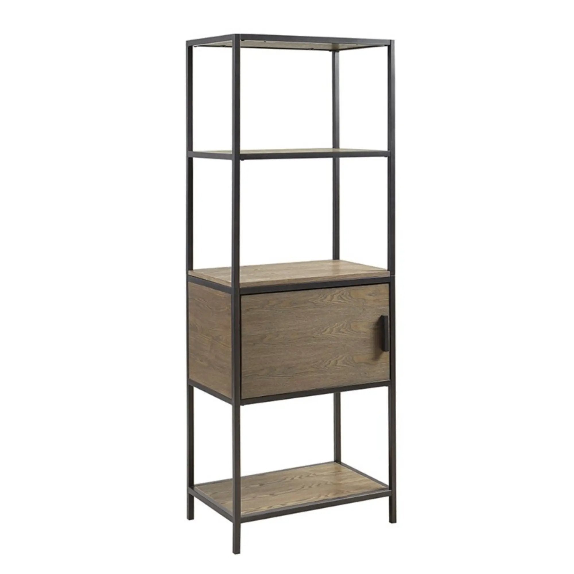 Darley - 3 Shelf Bookcase With Storage Cabinet - Gray by HouseOfZazla