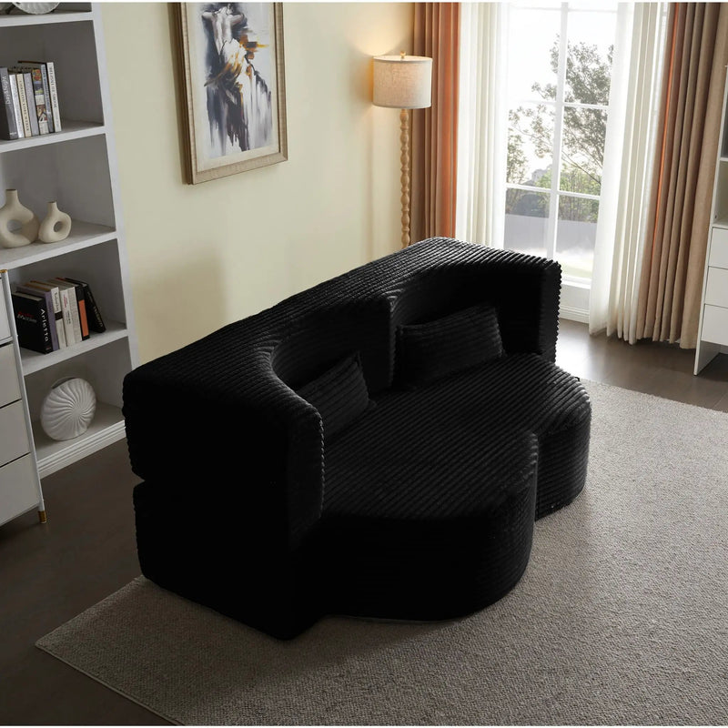 Floor Convertible Sleeper Sofa Bed With 2 Pillows by HouseOfZazla