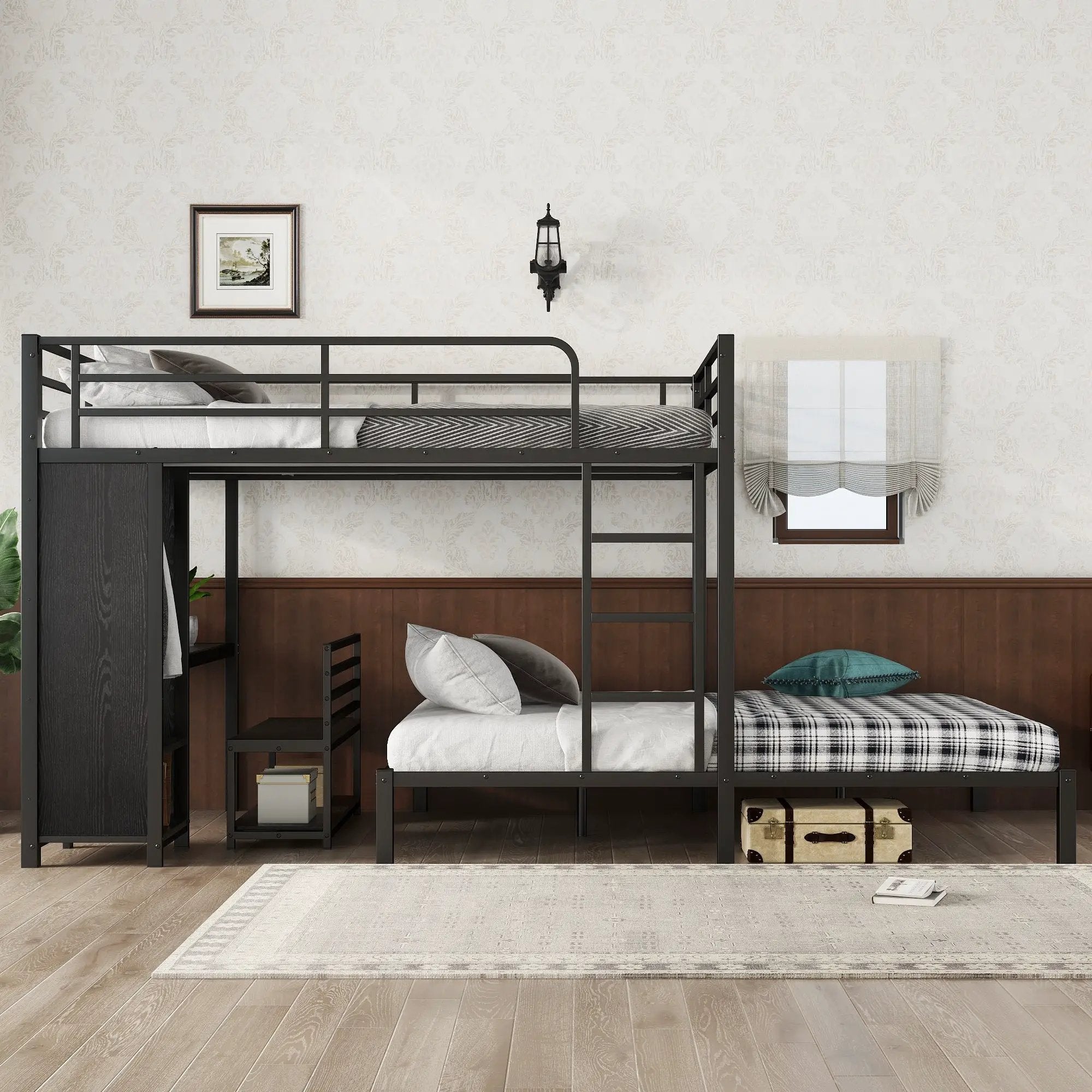 Queen Over Queen Size Bunk Bed Frame by HouseOfZazla