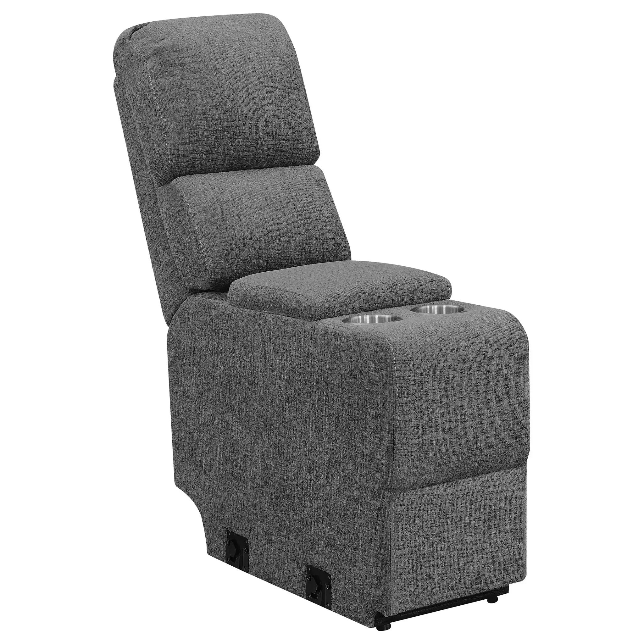 Bahrain Upholstered Motion Loveseat Charcoal by Unique Piece Furniture