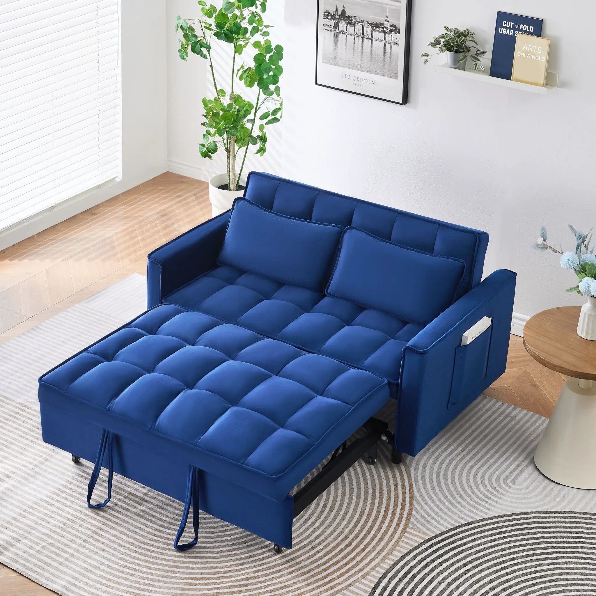 Sofa Bed With Pockets, 3 In 1 Convertible For Living Room by Unique Piece Furniture