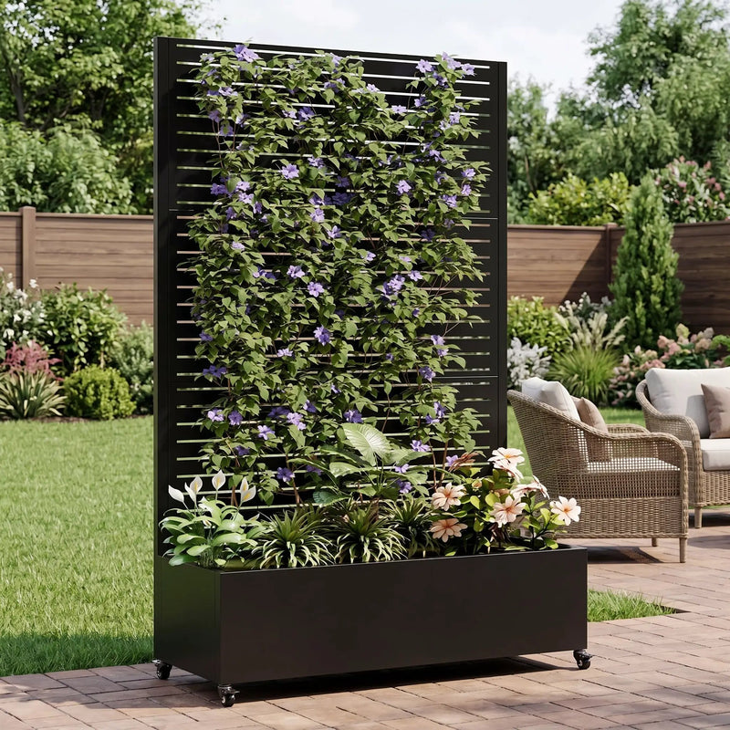 Metal Planter Box with Trellis by HouseOfZazla