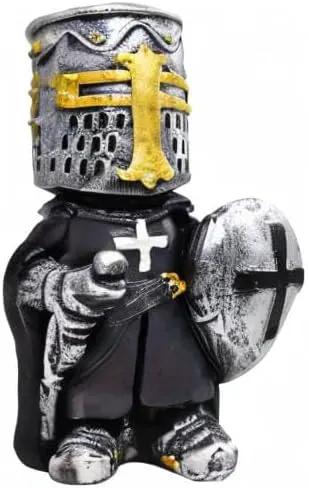 nezababy 8 pcs Knight Gnomes Guard Garden Statue Decoration Medieval Wee Crusader Battle Swordsman Fighting Outdoor Figurines Lawn Decor Resin (G) by GreenHaven Gardens
