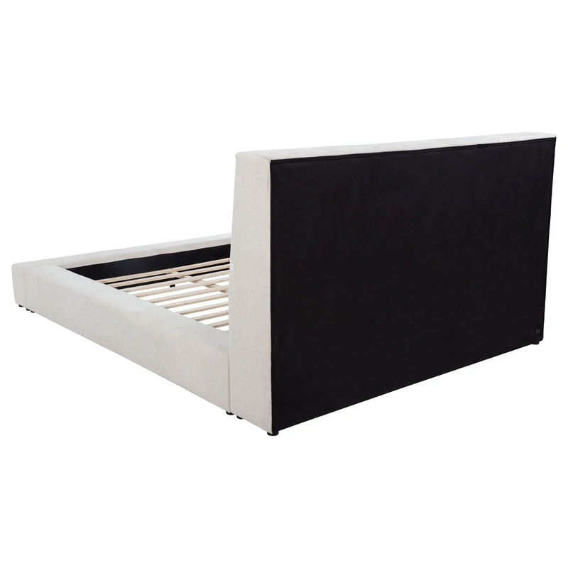 Dreux Upholstered Eastern King Panel Platform Bed Cream by Unique Piece Furniture