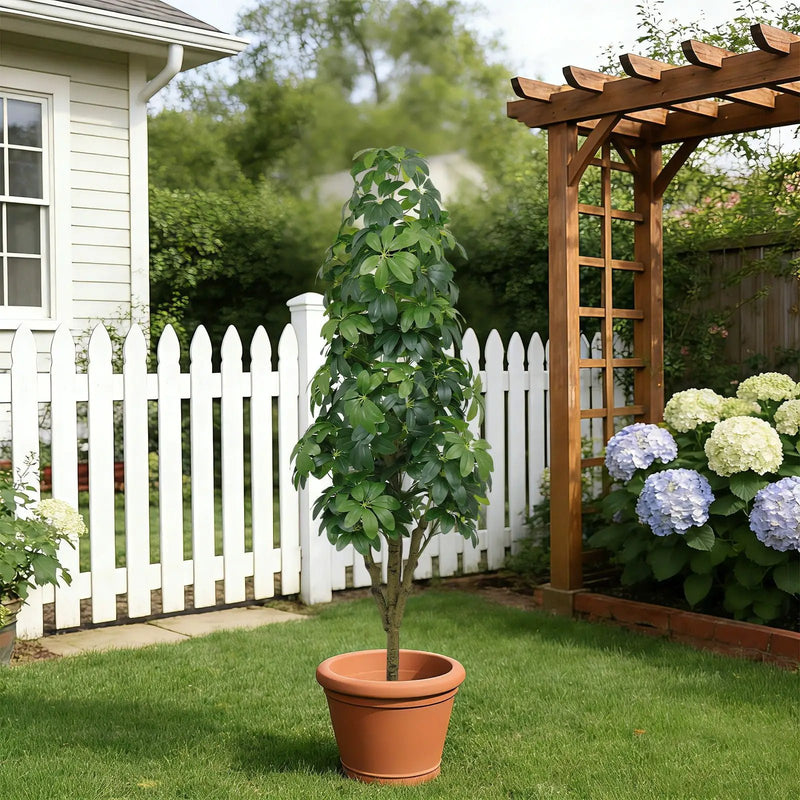 Realistic Faux Tree With Lifelike Foliage For Indoor And Outdoor Use - Green by HouseOfZazla